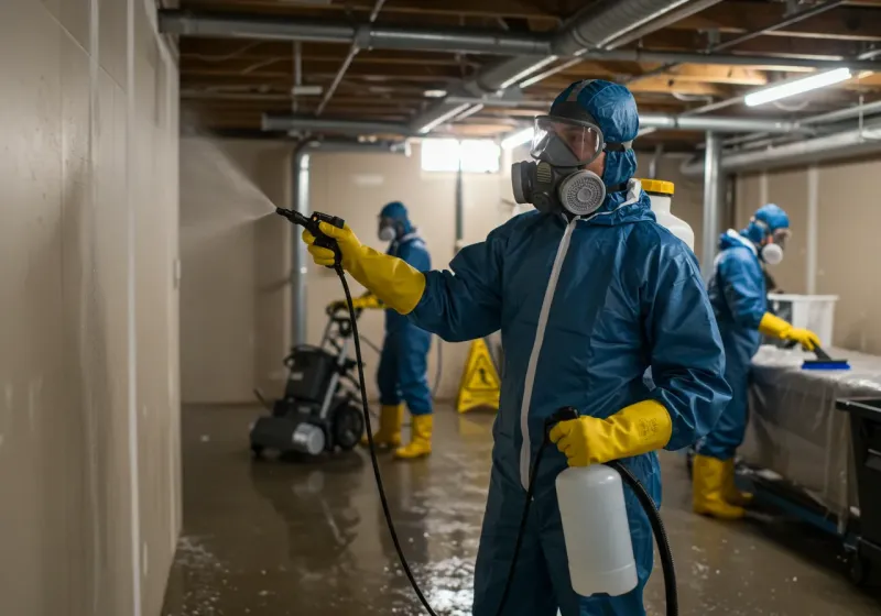 Basement Sanitization and Antimicrobial Treatment process in Meadowbrook, VA